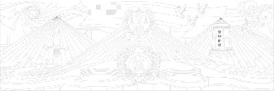 法院浮雕壁畫原創(chuàng)手繪設(shè)計(jì)稿