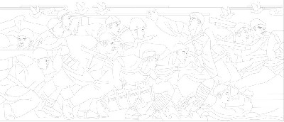 紅色黨建浮雕雕塑原創(chuàng)手繪設計稿