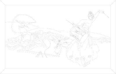 民族團結浮雕雕塑原創手繪設計稿