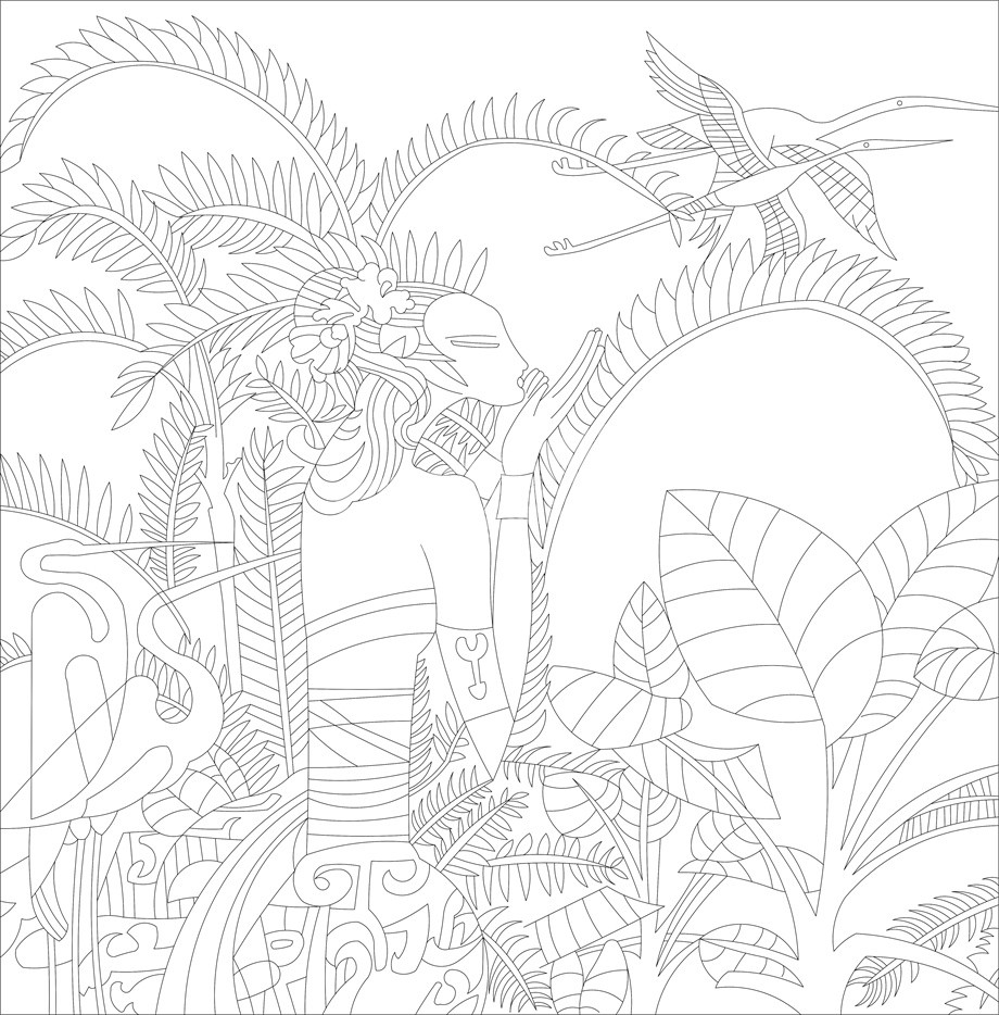 民族團結浮雕雕塑原創手繪設計稿