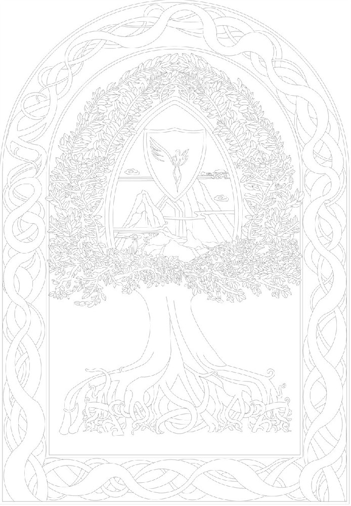 山水風景浮雕雕塑原創(chuàng)手繪設計稿