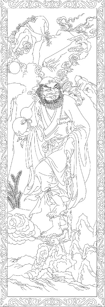 人文歷史浮雕雕塑原創手繪設計稿